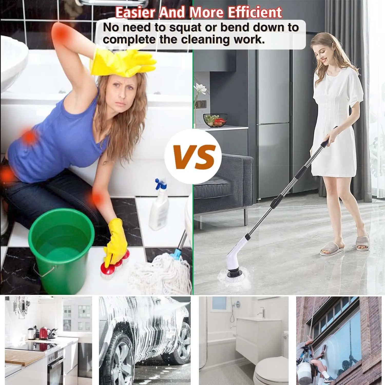 BlackClean™ Pro Spin Scrubber - Cordless Power Cleaning Tool for Bathroom, Kitchen & Home
