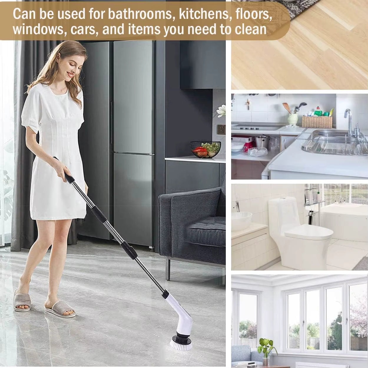 BlackClean™ Pro Spin Scrubber - Cordless Power Cleaning Tool for Bathroom, Kitchen & Home