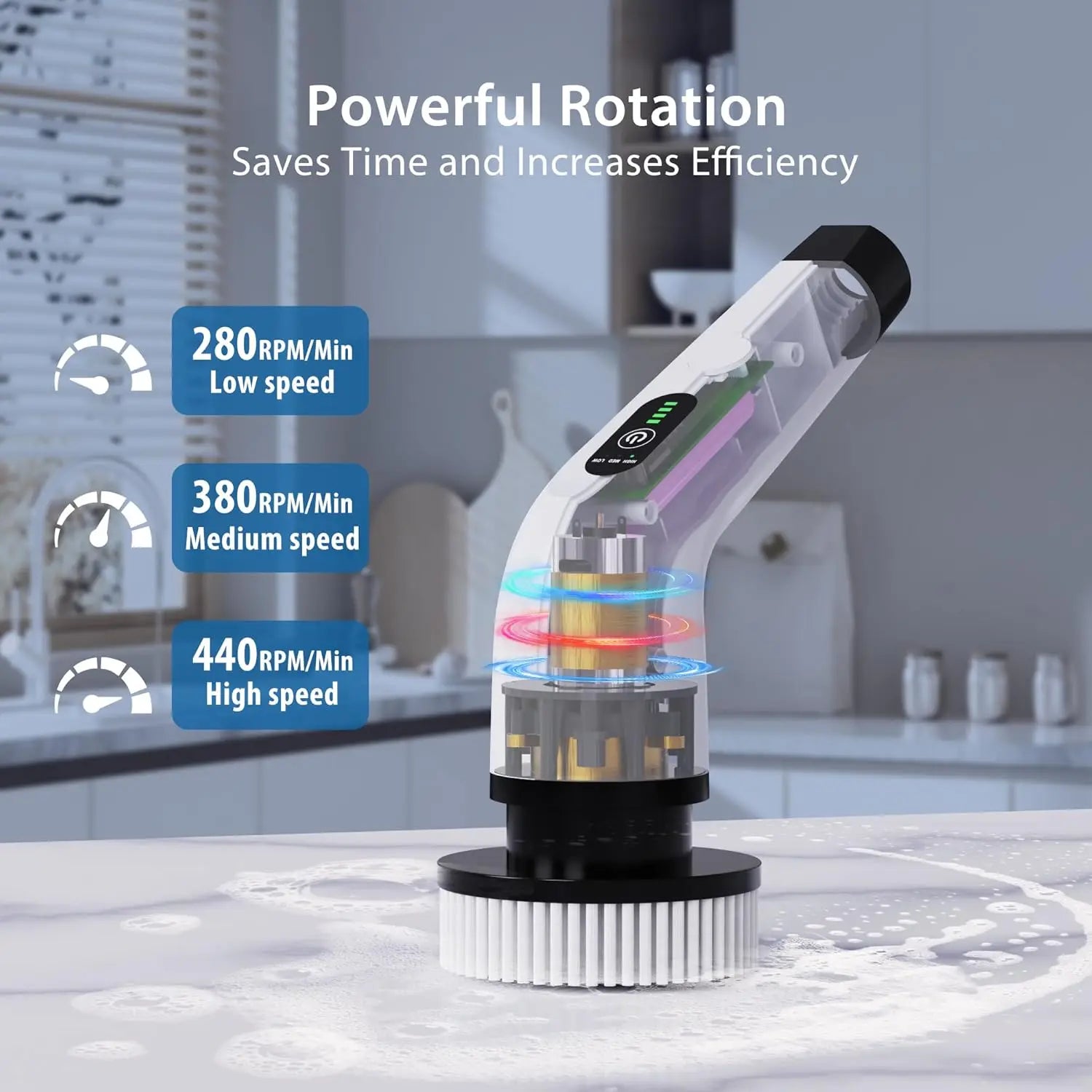 BlackClean™ Pro Spin Scrubber - Cordless Power Cleaning Tool for Bathroom, Kitchen & Home