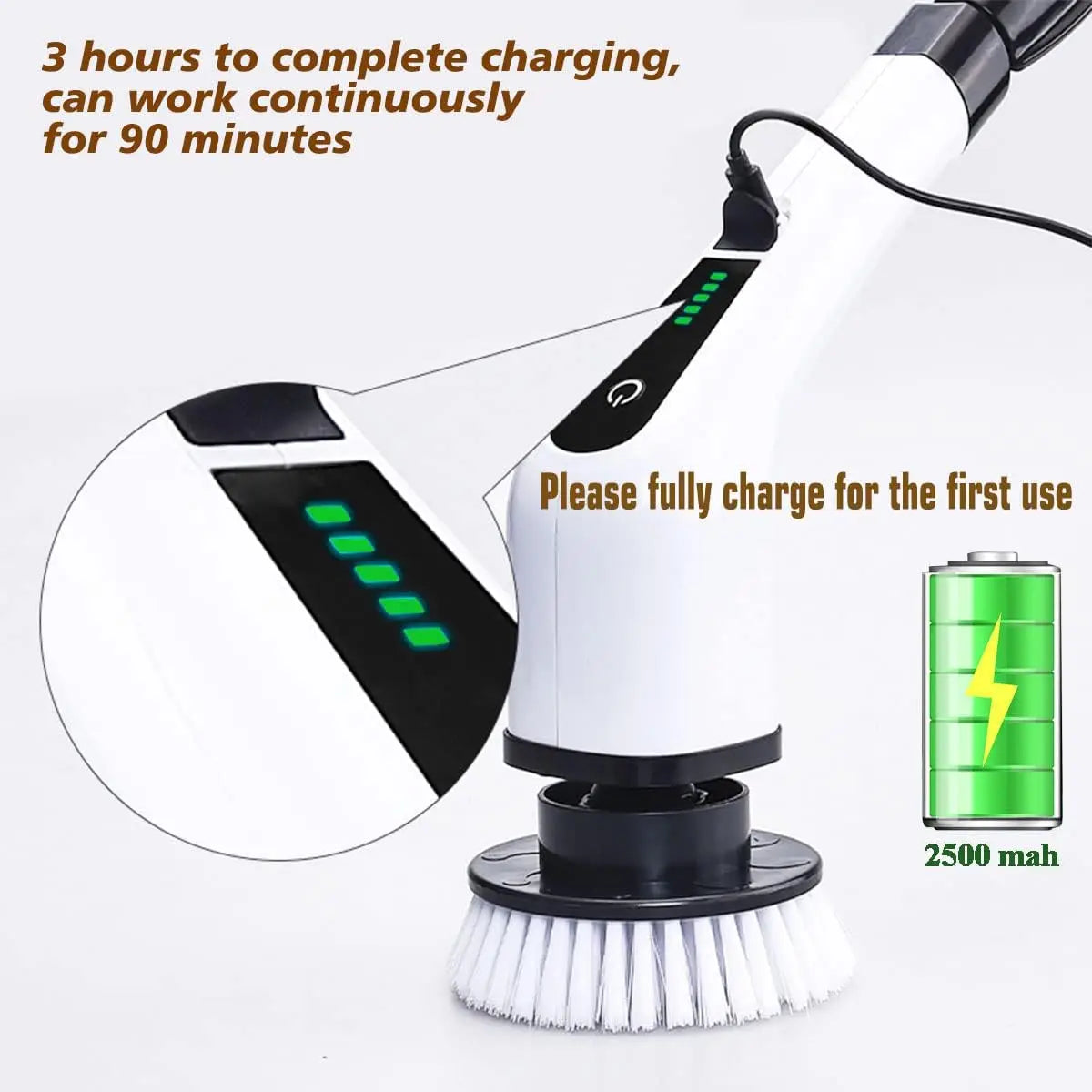 BlackClean™ Pro Spin Scrubber - Cordless Power Cleaning Tool for Bathroom, Kitchen & Home